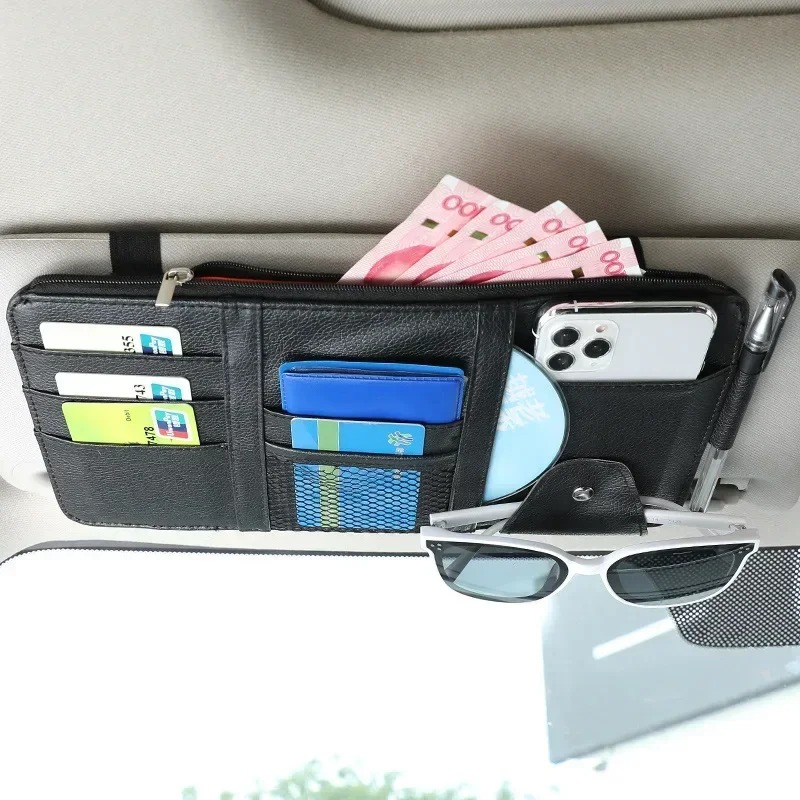 Car Accessories For Elderly - Car Sun Visor Organizer Multi-Pocket Auto