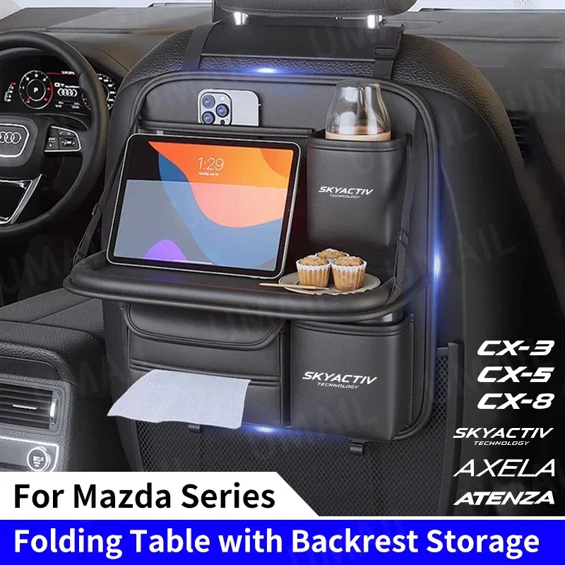 Back Seat Car Table - Car Seat Back Storage Bag with