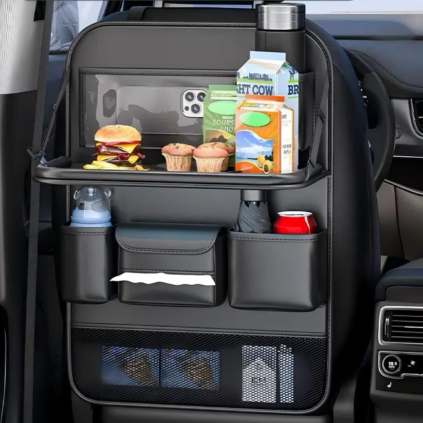 Back Seat Car Table - Multifunctional Car Backseat Organizer with Foldable