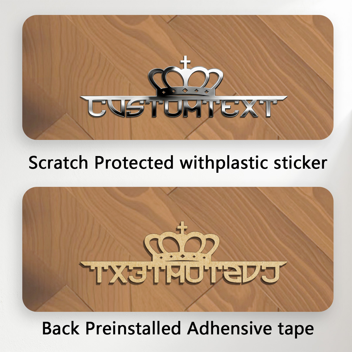 Classic Crown Creative Font 3D - огляд і ціна Car Accessories Name