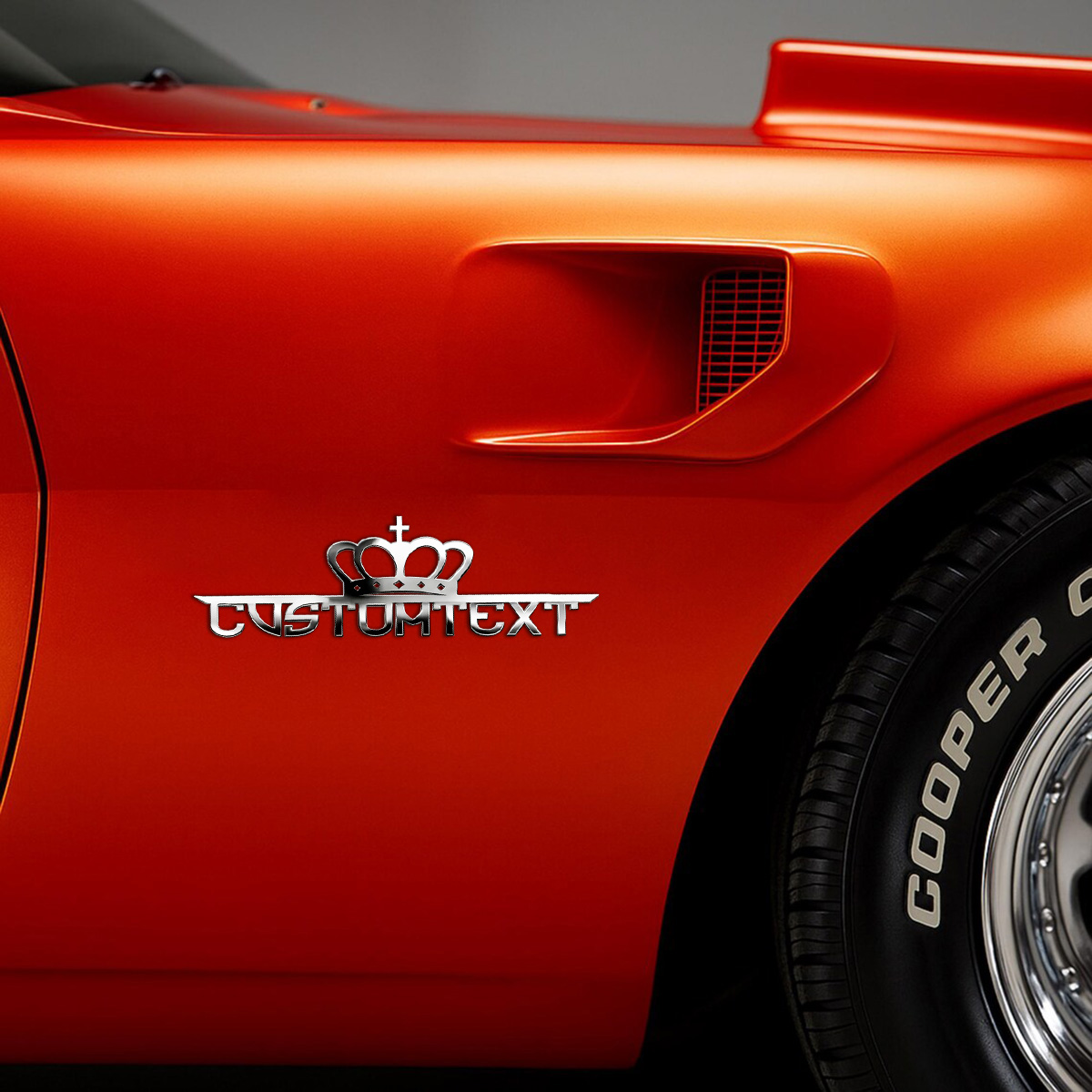 Classic Crown Creative Font 3D - огляд і ціна Car Accessories Name