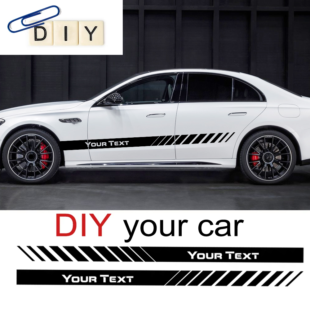 Custom Text Car Side Door Stri - огляд і ціна Car Accessories Name