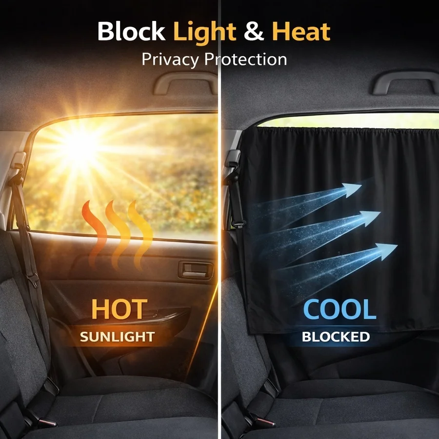 Car Privacy Curtain Window Sha - огляд і ціна Car Accessories For Road Trip